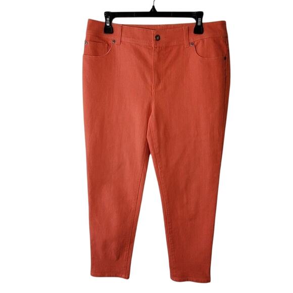 Chico's‎ comfy salmon colored ankle pants Size 1 equivalent size 8 - Picture 1 of 5